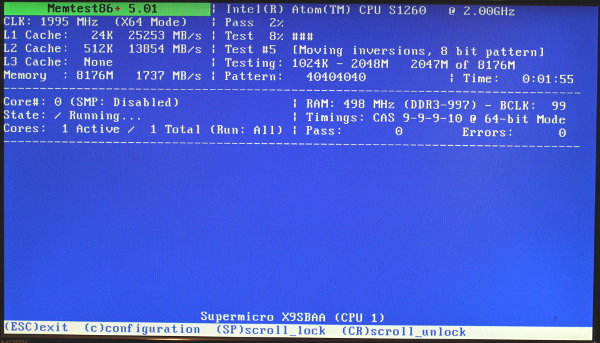 MemTest86+ on the 5017A-EF